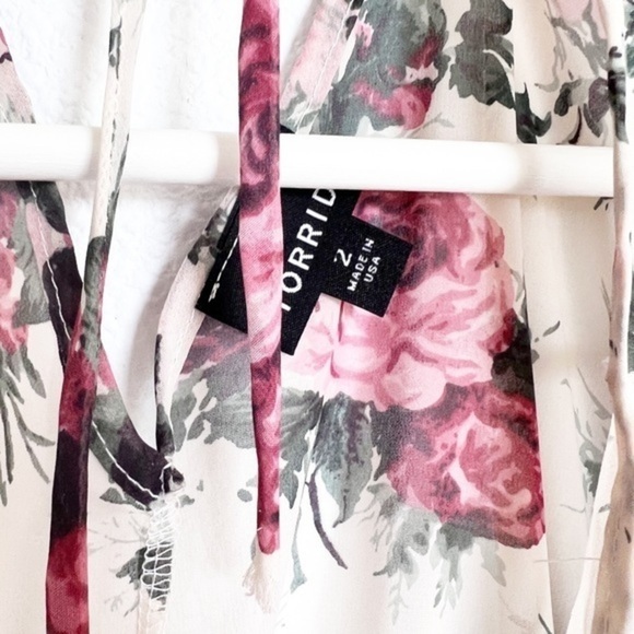 Torrid floral sheer tunic swim wrap top 2 - Picture 6 of 7